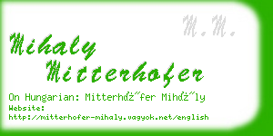 mihaly mitterhofer business card